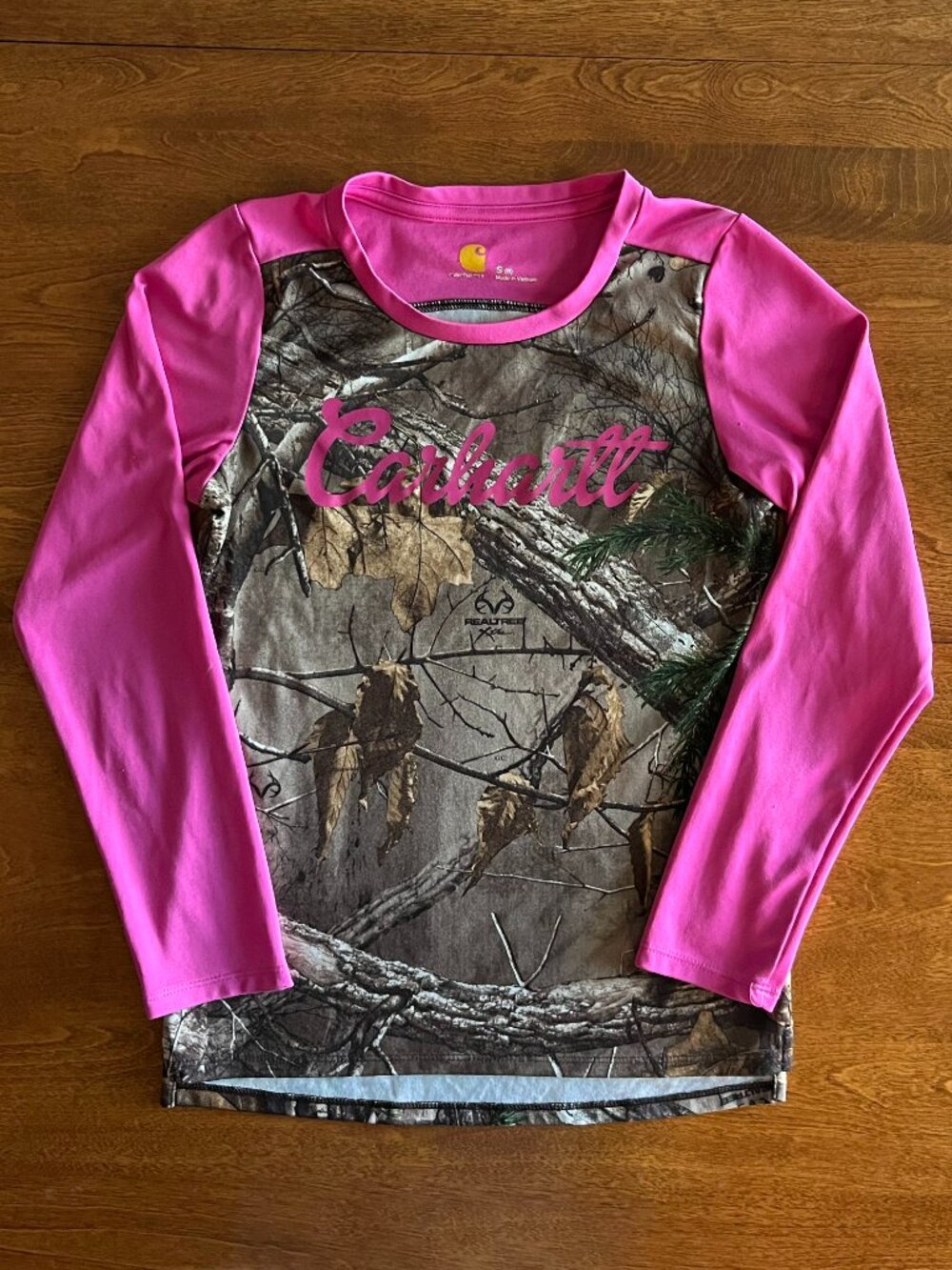 Carhartt pink and camo performance shirt S 8